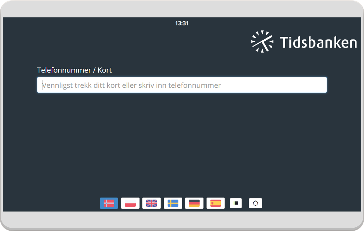 Gjestebok med forespørsel om telefonnummer/kort